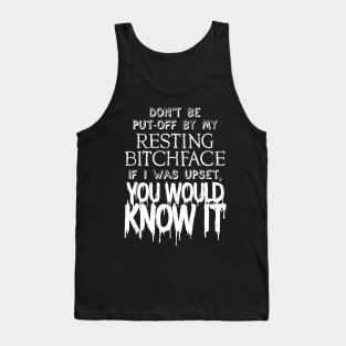 Resting B****FACE - White Version (nsfw) Tank Top